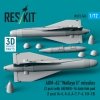 RESKIT RS72-0563 AGM-62 Walleye II missiles (2 pcs) with AN/AWG-16 data link pod (1 pcs) (A-4, A-6, A-7, F-4, F/A-18) (3D Printed) (1/72)